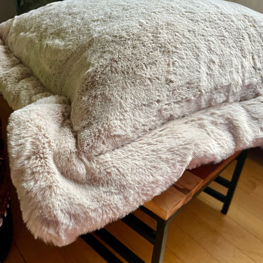 RACHEL ZOE Soft & Cozy Faux Fur Accent Pillow ! NWT! Cuddle up in coziness 😴 - Picture 7 of 14